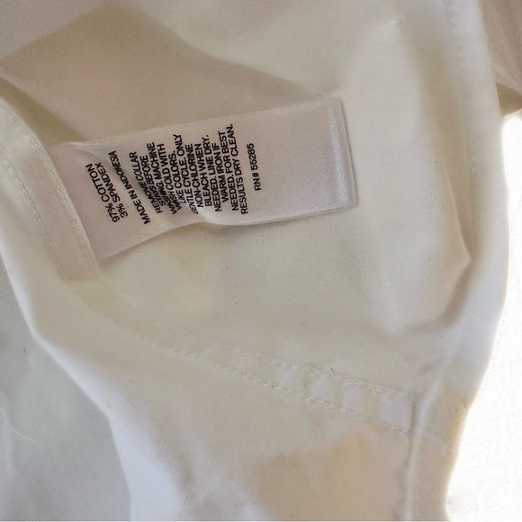Express Fitted Classic White Stretch Cotton 1MX Dress Shirt Size Large - Picture 5 of 7